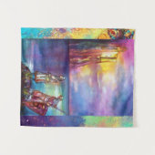 PENDRAGON Medieval Knachten, Lake Sunset, Fantasy Wandkleed (Voorkant (horizontaal))