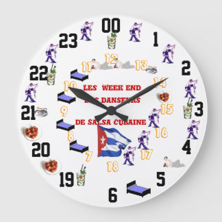 Pendule Humoristique des week end salsa Grote Klok