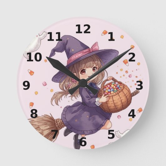 Pendule murale Halloween Candy Witch (Recto)