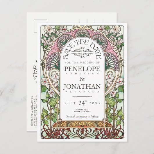 PENELOPE 01 A - Bewaar de datum Briefkaarten (Voorkant / Achterkant)