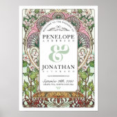 PENELOPE 01 A - Bruiloft Welkomstbord Medium Poster (Voorkant)