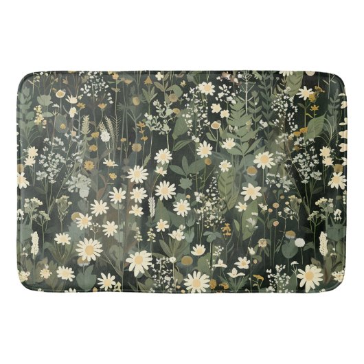Penelope Dark Daisy Floral Badmat (Voorkant)