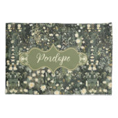 Penelope Dark Daisy Floral Kussensloop (Achterkant)