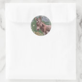 Penelope de ezel ronde sticker (Tas)