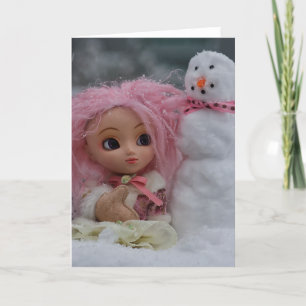 Penelope en de Sneeuwman Feestdagen Kaart