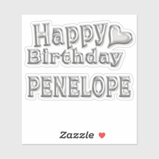 Penelope Happy Birthday Autocollants (Feuille)