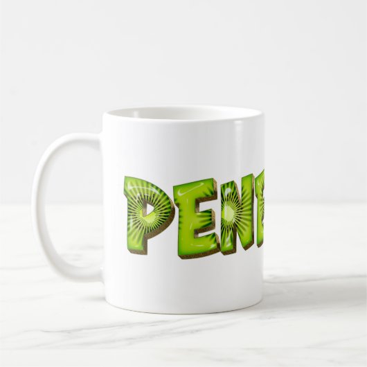 Penelope Nom de Kiwi Style Tasse de café (Gauche)