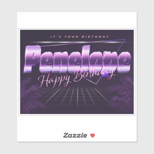 Penelope Nom Prénom Date de naissance Sticker (Feuille)