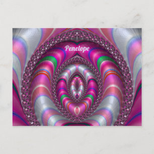 PENELOPE ~ PINK 3D Fractal Design ~ Briefkaart