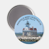 Pénfield Reef Lighthouse CT Round Magnet (Recto/Verso)