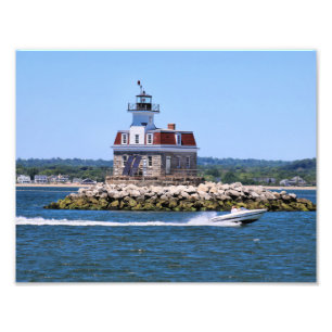 Penfield Reef Lighthouse, foto van Connecticut Afdruk