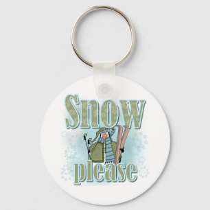 Pengin Ski Snow alsjeblieft Sleutelhanger