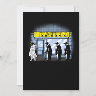 Pengiun tattoo cadeau bedankkaart