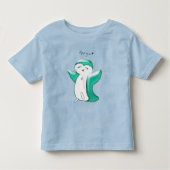 Pengu Gelukkige Pinguïn (Groen) Peuter T-shirt (Voorkant)