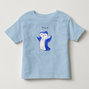 Pengu Happy Penguin (Bleu) Tshirt pour Tout-Petits