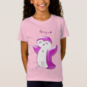 Pengu Happy Penguin (BrightPink) Kinder Tshirt (Voorkant)
