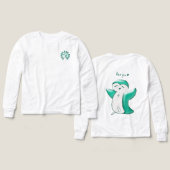 Pengu Happy Penguin Fun Club (Green-W) Long-sleeve (Voorkant /achterkant)