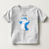 Pengu Happy Penguin(Lt Blue) Tshirt pour tout-peti (Devant)