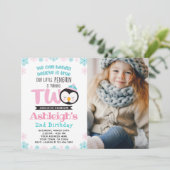 Penguin 2e verjaardag uitnodiging met foto (Staand voorkant)