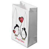 Penguin 40th ruby bruiloft klein cadeauzakje (Achterkant Gekanteld)