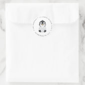 Penguin Adresse de retour Sticker rond classique (Sac)