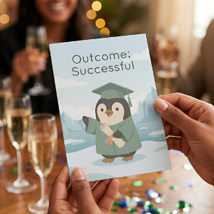 Penguin Afgestudeerd   Uitkomst Succesvol Droge Hu Kaart