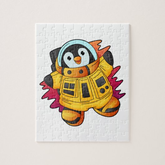 Penguin als astronaut in Suit Legpuzzel (Verticaal)