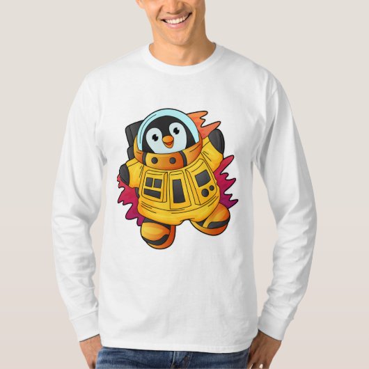 Penguin als astronaut in Suit T-shirt (Voorkant)