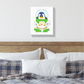 Penguin als astronaut met kostuum canvas afdruk (Insitu (Slaapkamer))