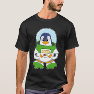 Penguin als astronaut met kostuum t-shirt