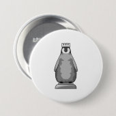 Penguin als Chess-stukje King Ronde Button 7,6 Cm (Voorkant /achterkant)