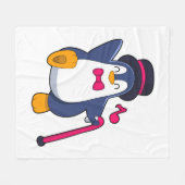 Penguin als Groom met Stropdas Fleece Deken (Voorkant (Horizontaal))