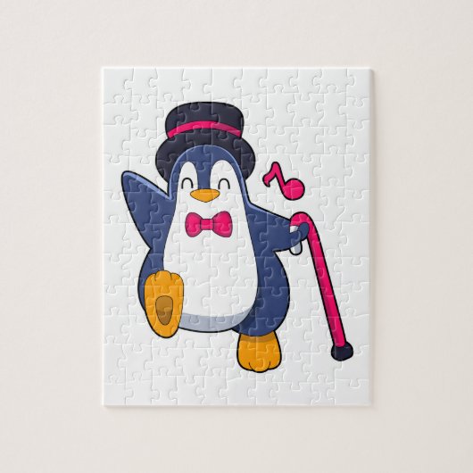 Penguin als Groom met Stropdas Legpuzzel (Verticaal)