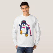 Penguin als Groom met Stropdas T-shirt (Voorkant volledig)