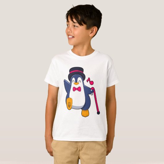 Penguin als Groom met Stropdas T-shirt (Voorkant volledig)