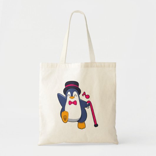 Penguin als Groom met Stropdas Tote Bag (Voorkant)