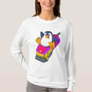 Penguin als hairdresser met Razor T-shirt