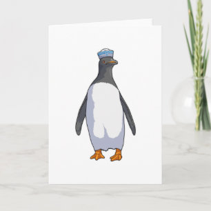 Penguin als Sailor met Pet Kaart