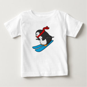 Penguin als Skier met Ski
