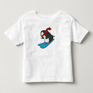 Penguin als Skier met Ski Kinder Shirts