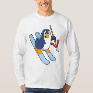 Penguin als Skier met Ski T-shirt
