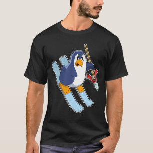 Penguin als Skier met Ski T-shirt