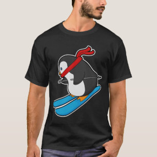 Penguin als Skier met Ski T-shirt