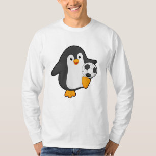 Penguin als voetbalspeler met Voetbal T-shirt