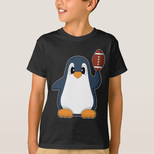 Penguin Amerikaans Football Sport T-shirt (Voorkant)