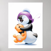 Penguin and Teddy Bear Nursery Print (Voorkant)