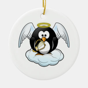 Penguin Angel Keramisch Ornament