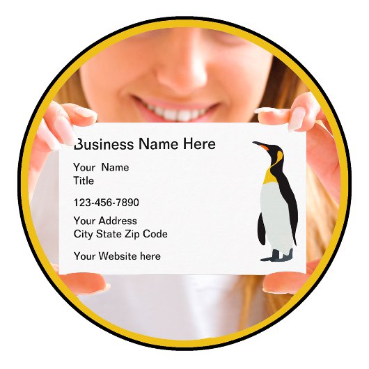 Penguin Animal Logo Visitekaartjes