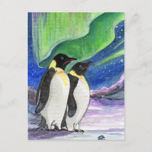 Penguin Art onder het licht Briefkaart (Voorkant)