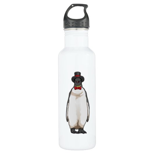 Penguin as Gentleman met Pet Waterfles (Voorkant)